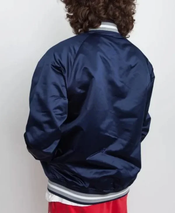 NY Yankees Baseball Navy Satin Jacket