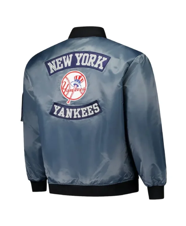 New York Yankees Charcoal Bomber Full-Zip Jacket