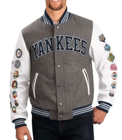 New York Yankees Challenger Gray Varsity Jacket