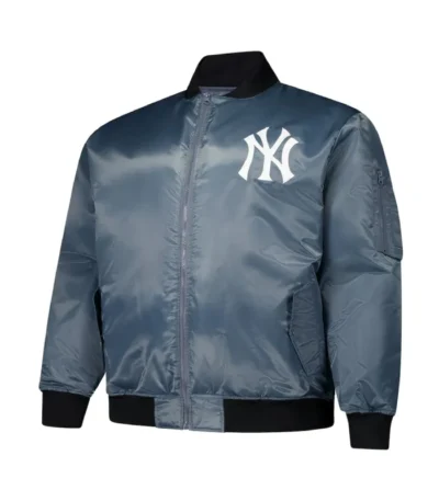 New York Yankees Charcoal Bomber Full-Zip Jacket