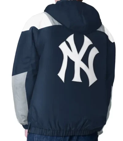 Navy NY Yankees Charger Half-Zip Pullover Jacket
