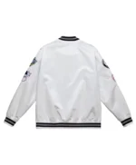 NY Yankees City Collection White Varsity Satin Jacket