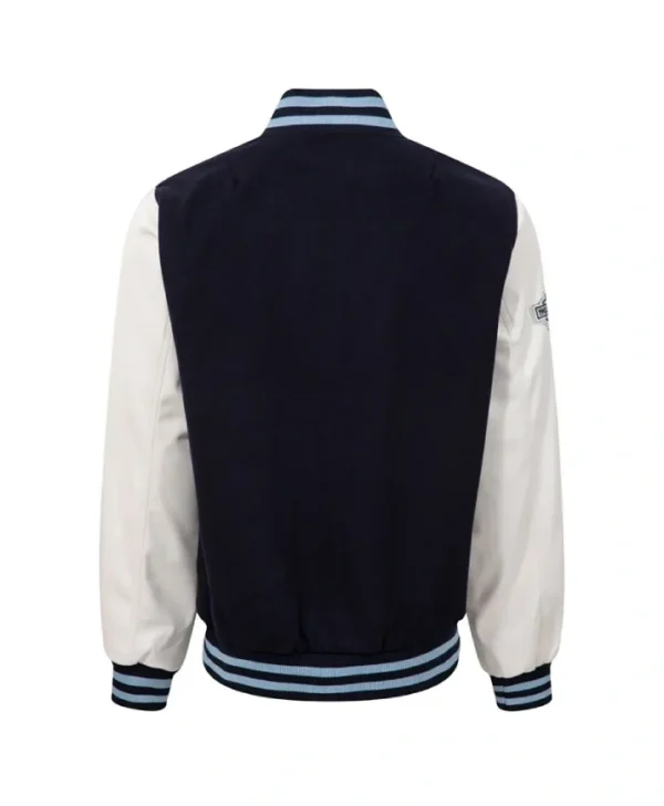 NY Yankees MLB Patch Navy and White Varsity Jacket