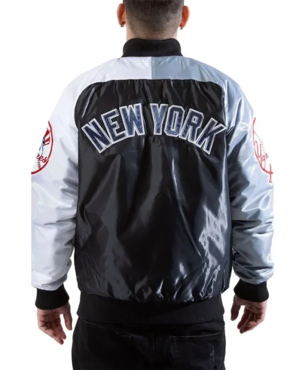 NY Yankees Tri-Color Satin Jacket