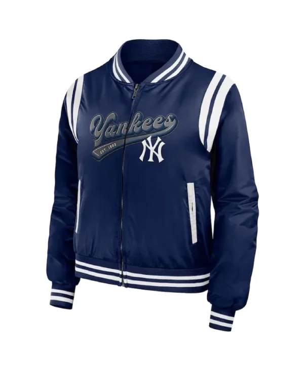 New York Yankees Full-Zip Navy Bomber Jacket