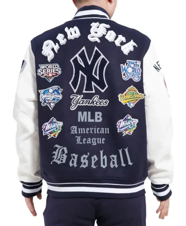 NY Yankees Old English Varsity Jacket