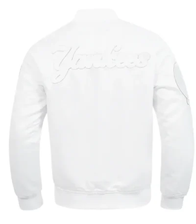 New York Yankees White Out Satin Jacket