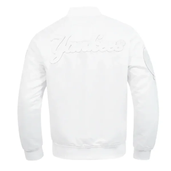 New York Yankees White Out Satin Jacket