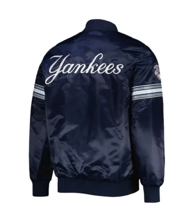 Pick & Roll New York Yankees Navy Satin Jacket