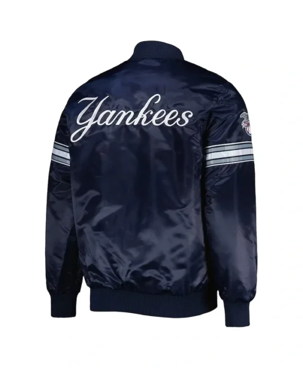 Pick & Roll New York Yankees Navy Satin Jacket