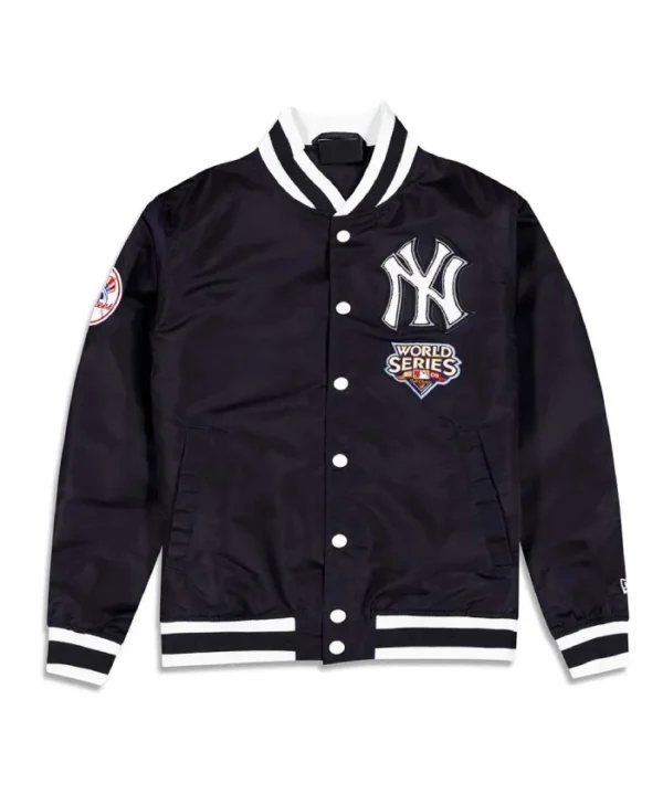 2009 NY Yankees World Series Black/Beige Varsity Jacket
