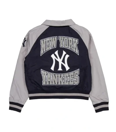 NY Yankees Navy and Gray Throwback Jacket