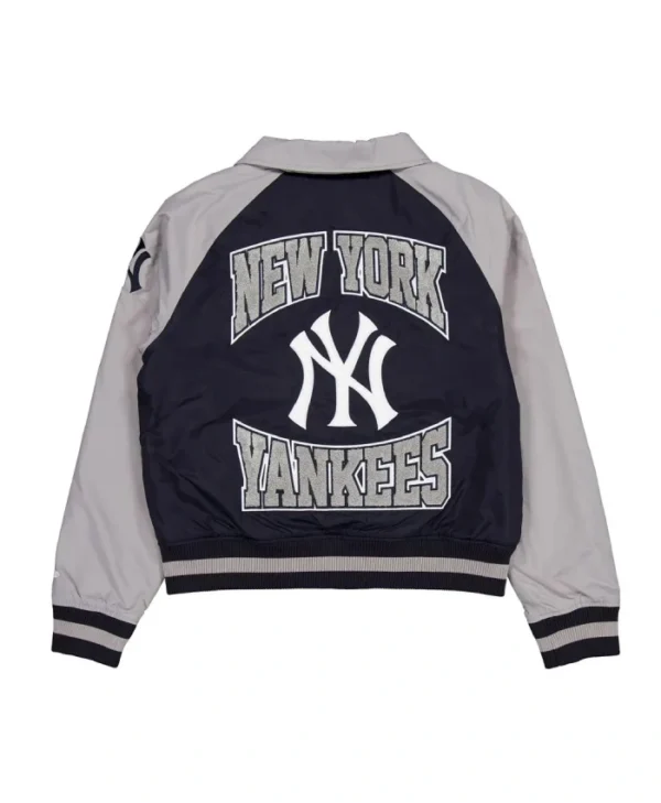 NY Yankees Navy and Gray Throwback Jacket