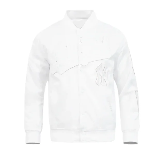 New York Yankees White Out Satin Jacket
