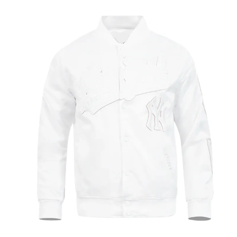 New York Yankees White Out Satin Jacket New York Yankees White Out Satin Jacket