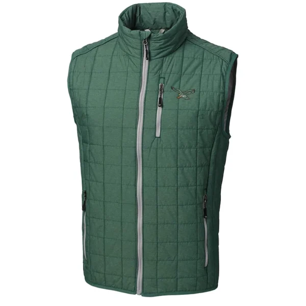 Nfl Rainier Insulated Philadelphia Eagles Full-zip Puffer Vest