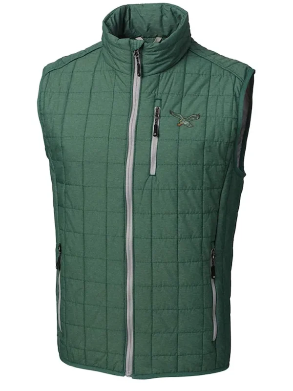 Nfl Rainier Insulated Philadelphia Eagles Full-zip Puffer Vest