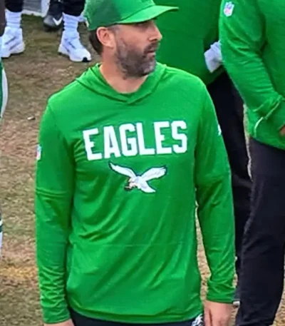 Nick Sirianni Eagles Green Hooded T Shirt