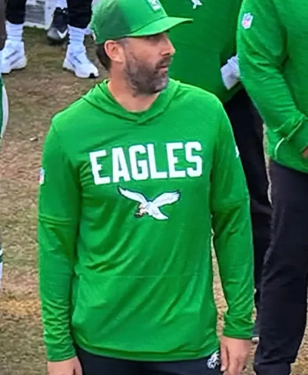 Nick Sirianni Eagles Green Hooded T Shirt