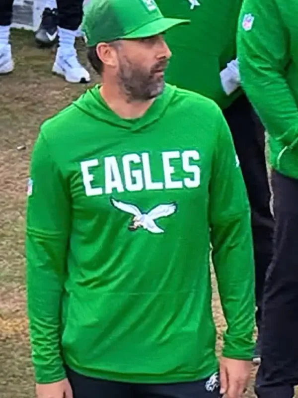 Nick Sirianni Eagles Green Hooded T Shirt