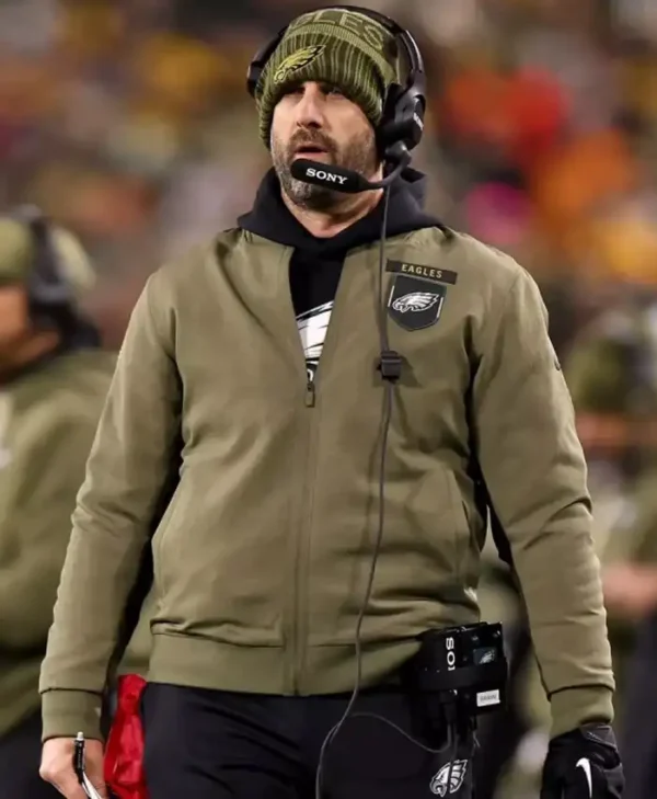 Nick Sirianni Eagles Salute To Service Bomber Jacket