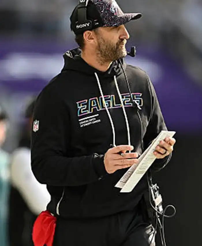 Nick Sirianni Philadelphia Eagles Crucial Catch Hoodie Nick Sirianni Philadelphia Eagles Crucial Catch Hoodie