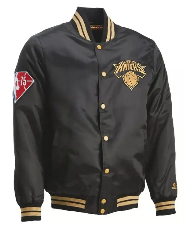 Ny Knicks 75th Anniversary Black And Gold Jacket Ny Knicks 75th Anniversary Black And Gold Jacket