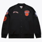 Ny Knicks Black Satin Jacket