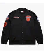 Ny Knicks Black Satin Jacket