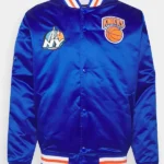 Ny Knicks Champ City Training Royal Blue Satin Jacket