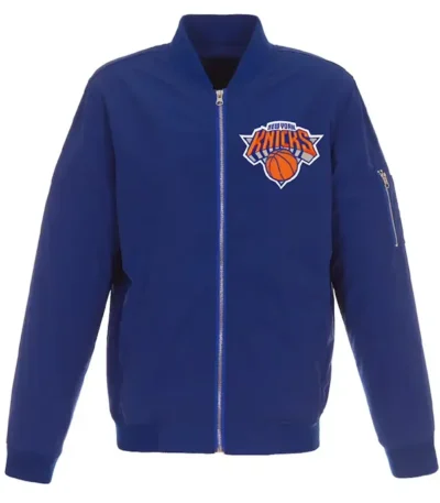 Ny Knicks Lightweight Nylon Bomber Jacket