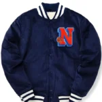 Ny Knicks Navy Corduroy Varsity Jacket