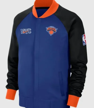 Ny Knicks Showtime Black And Blue Varsity Jacket