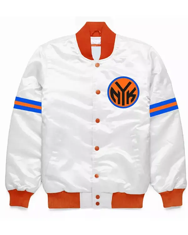 Ny Knicks Striped Bomber Jacket
