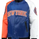 Ny Knicks Tricolor Remix Blue Orange White Jacket