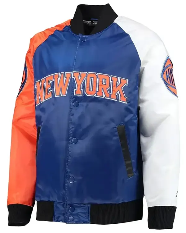 Ny Knicks Tricolor Remix Blue Orange White Jacket Ny Knicks Tricolor Remix Blue Orange White Jacket
