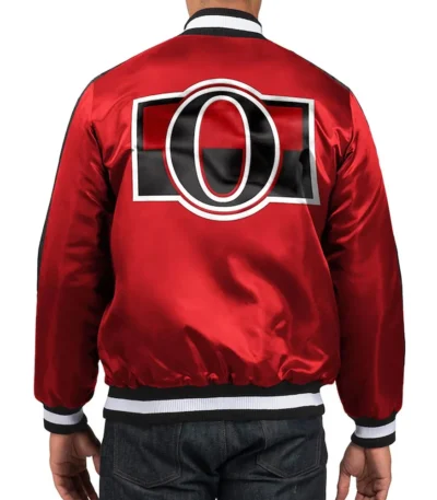 O-Line Ottawa Senators Varsity Red Satin Jacket