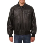 OKC Black Tonal Leather Jacket