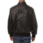 OKC Black Tonal Leather Jacket