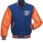 OKC Letterman Orange and Blue Jacket