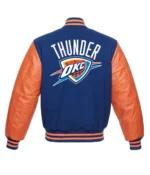 OKC Letterman Orange and Blue Jacket