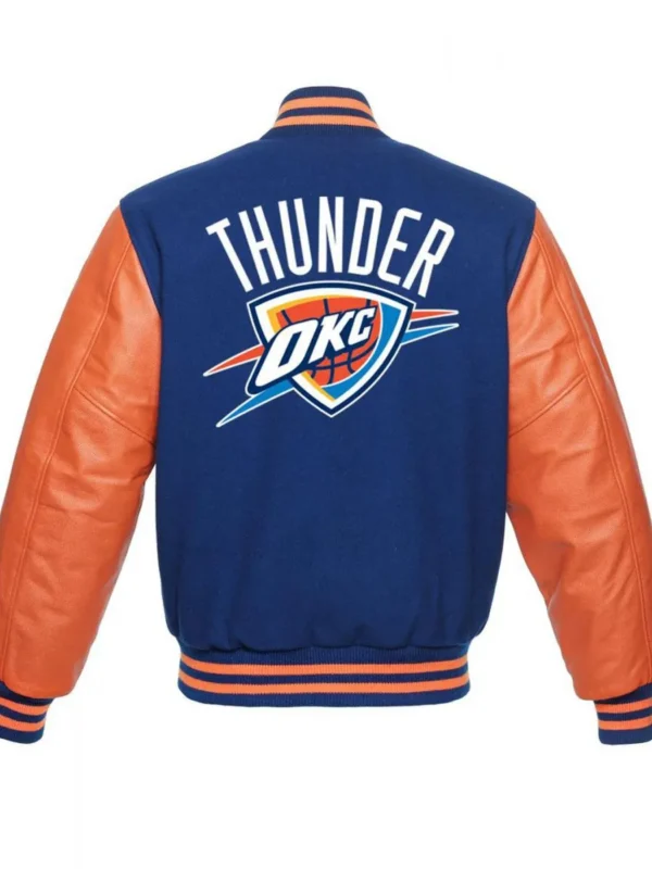 OKC Letterman Orange and Blue Jacket