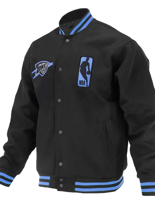 OKC Logoman Shadow Black Varsity Jacket