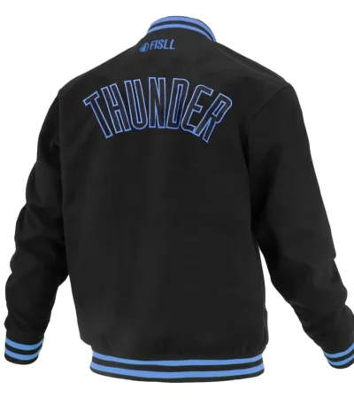 OKC Logoman Shadow Black Varsity Jacket