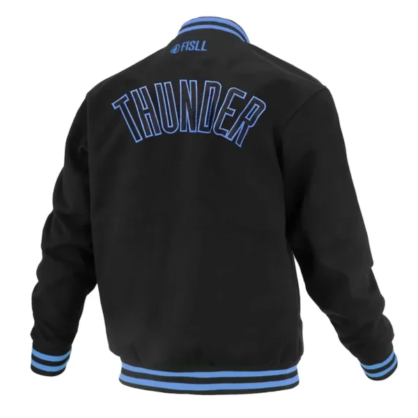 OKC Logoman Shadow Black Varsity Jacket
