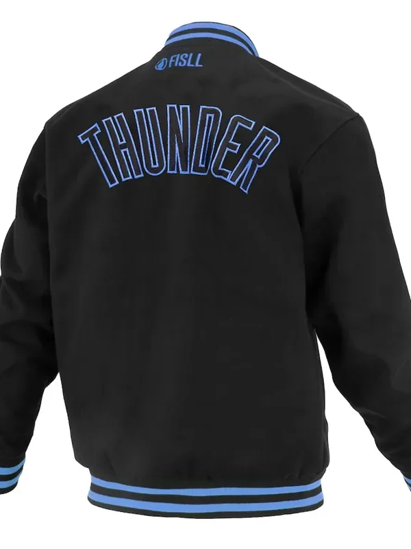 OKC Logoman Shadow Black Varsity Jacket