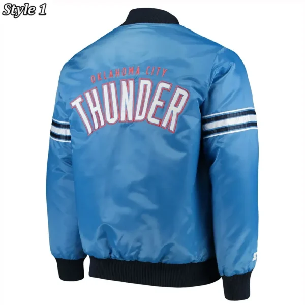 OKC Pick Varsity Satin Blue Jacket