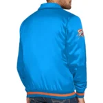 OKC Stitch Applique Blue Satin Jacket