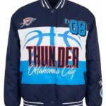 OKC Thunder Twill Navy Bomber Jacket
