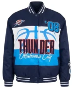OKC Thunder Twill Navy Bomber Jacket
